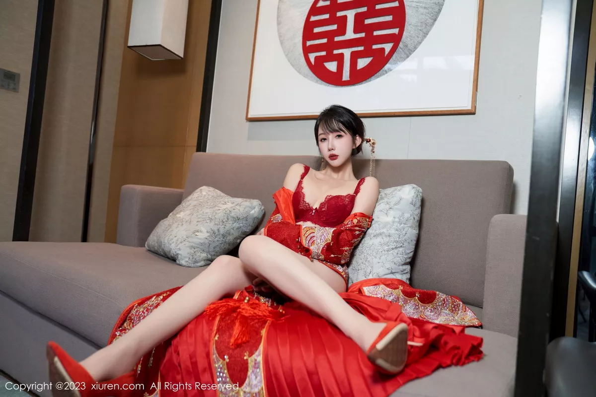 秀人集.com_[XiuRen秀人网]No.7729_模特波巧酱专属新娘主题性感红色蕾丝内衣配超薄肉丝诱惑写真90P