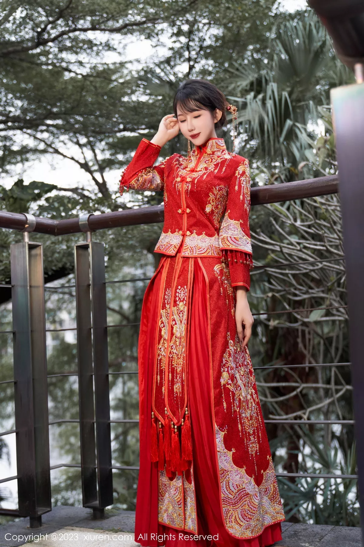 秀人集.com_[XiuRen秀人网]No.7729_模特波巧酱专属新娘主题性感红色蕾丝内衣配超薄肉丝诱惑写真90P