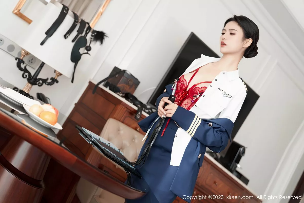 秀人集.com_[XiuRen秀人网]No.7737_模特浅浅Danny秘书角色装扮脱Ol制服露红色蕾丝内衣诱惑写真76P