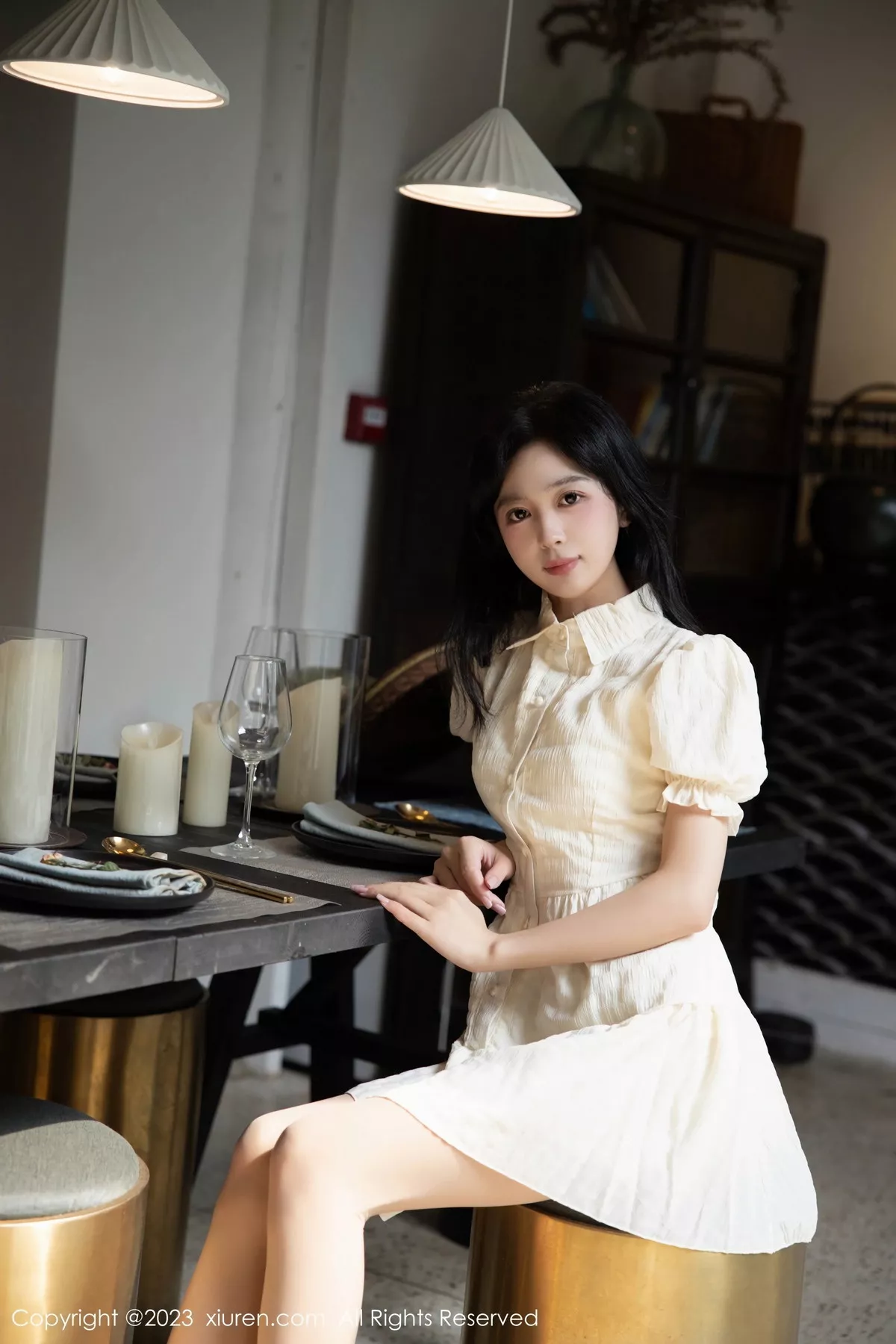 秀人集.com_[XiuRen秀人网]No.7742_模特糖豆sisi性感淡黄连衣裙露白色蕾丝内衣配原色丝袜诱惑写真62P