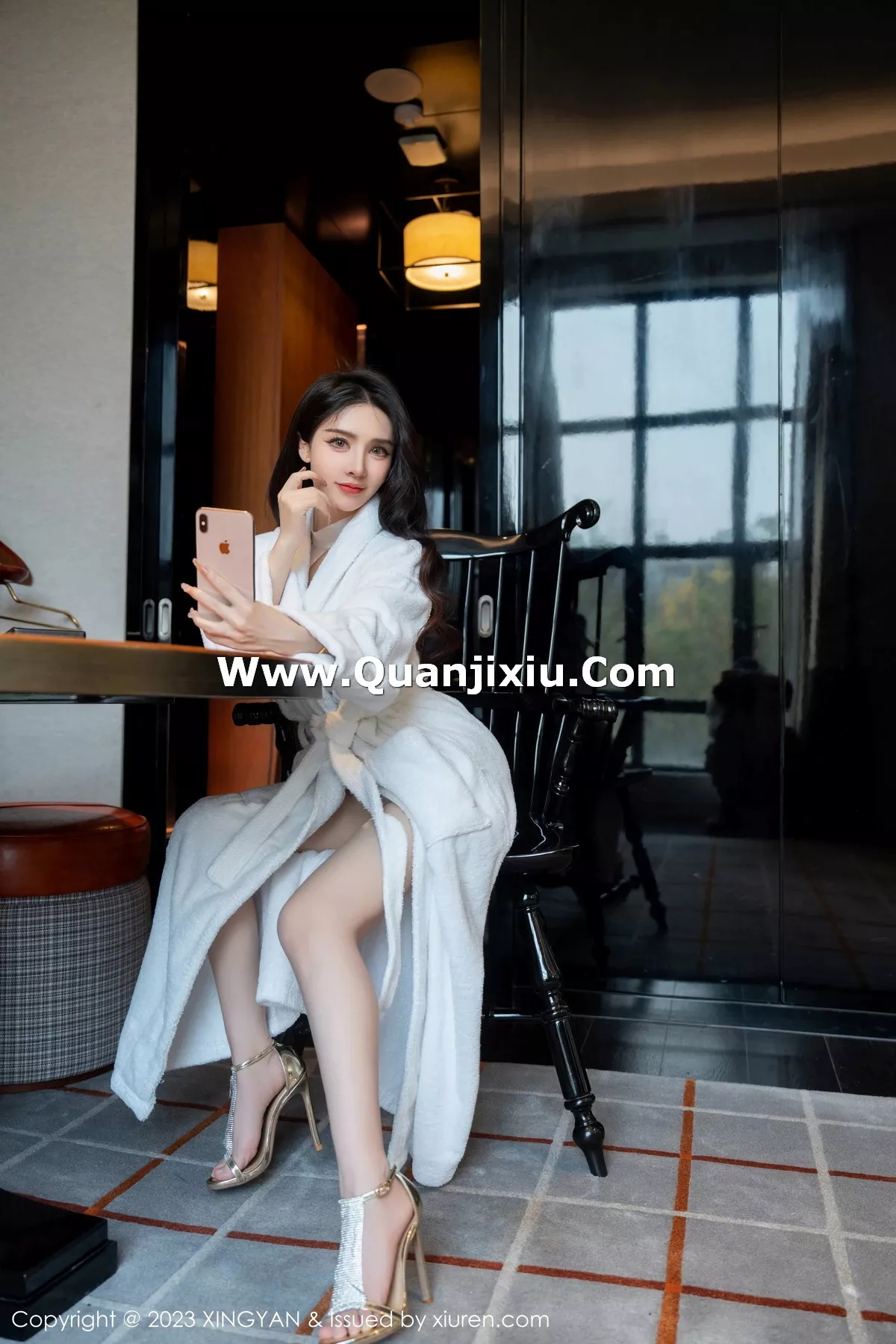 秀人集.com_[XINGYAN星颜社]VOL.220_模特潘娇娇性感白色浴袍露白色蕾丝情趣内衣秀豪乳极致诱惑写真76P