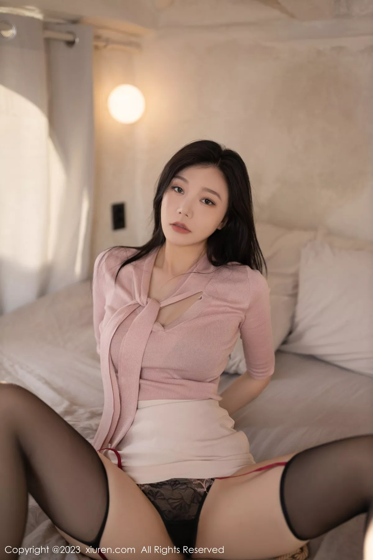 秀人集.com_[XiuRen秀人网]No.7695_模特安然anran性感黑色蕾丝内衣配黑丝袜情趣捆绑惹火诱惑写真80P