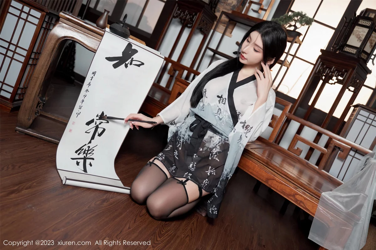 秀人集.com_[XiuRen秀人网]No.7891_女神周于希Sally性感黑白薄透长衫配黑丝袜秀完美身材诱惑写真90P