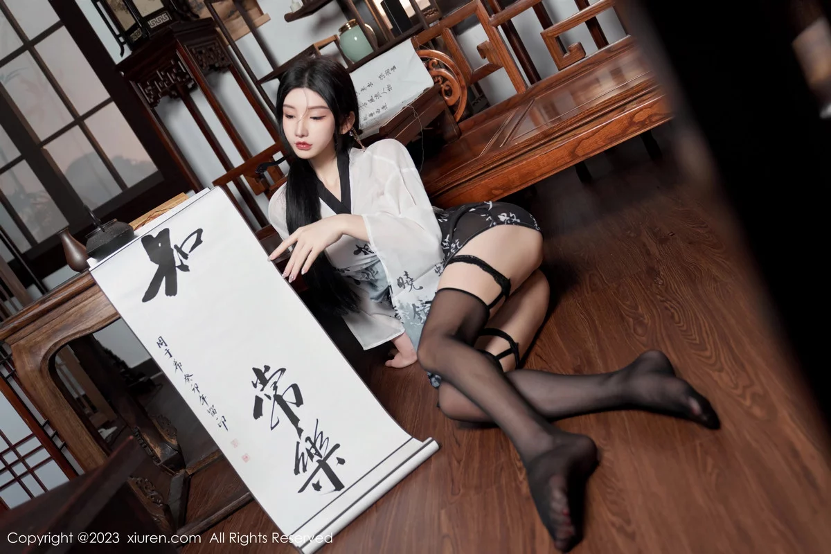 秀人集.com_[XiuRen秀人网]No.7891_女神周于希Sally性感黑白薄透长衫配黑丝袜秀完美身材诱惑写真90P