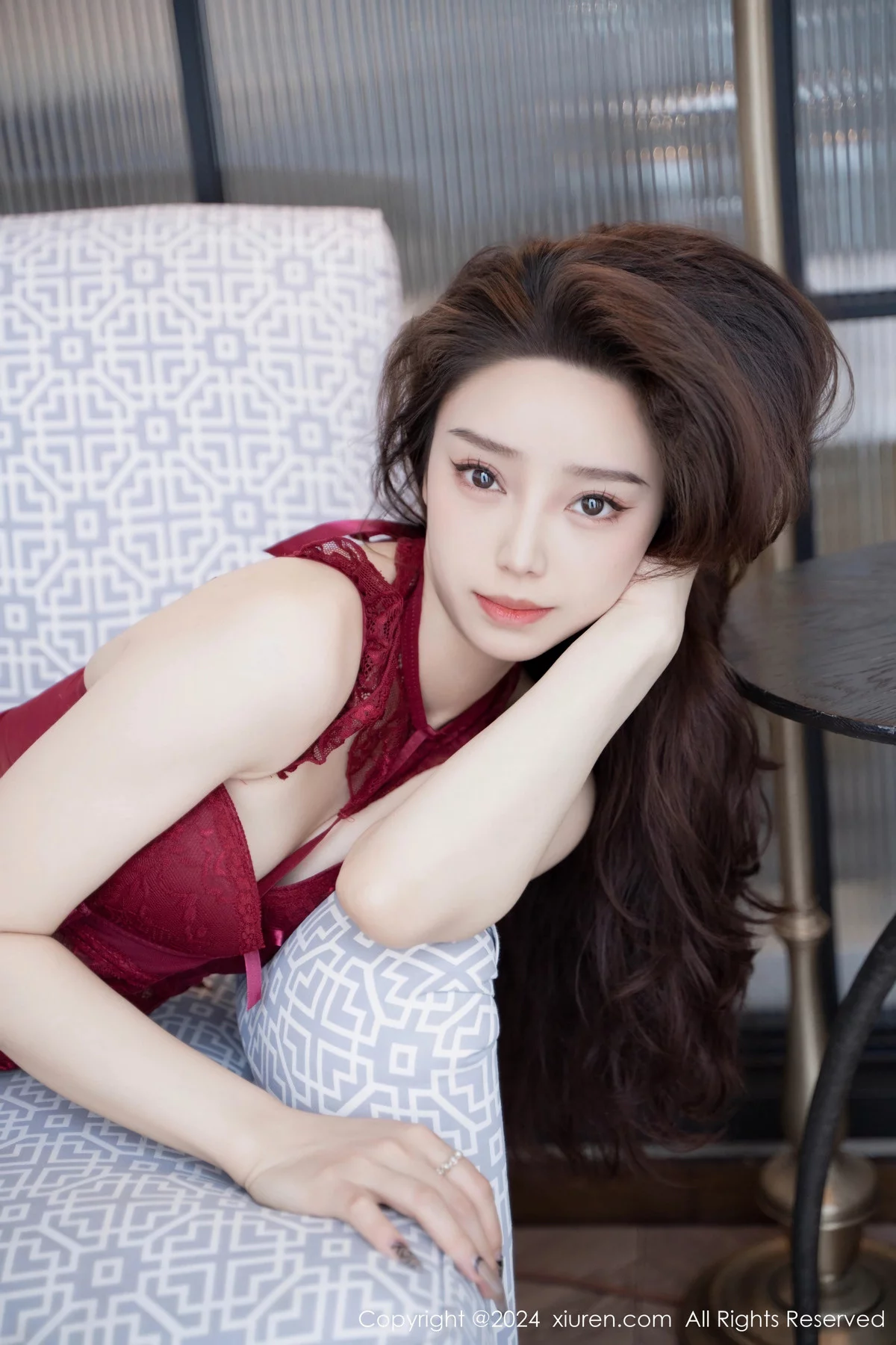 秀人集.com_[XiuRen秀人网]No.7910_模特苏曼兮性感红色蕾丝情趣服饰配红丝吊袜秀丰腴美臀诱惑写真82P