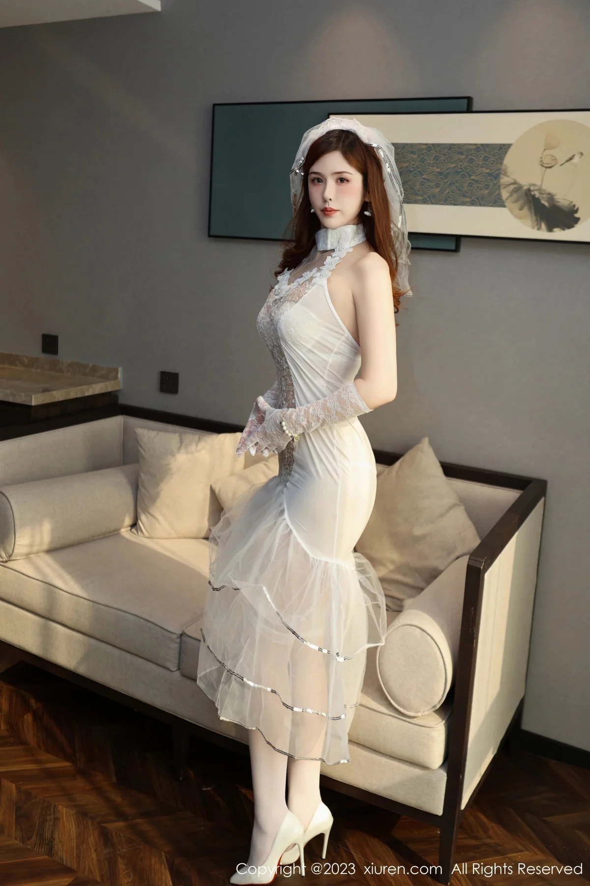 秀人集.com_[XiuRen秀人网]No.7834_模特月野兔美妞性感白色婚纱服饰配白丝吊袜秀惹火身材诱惑写真75P