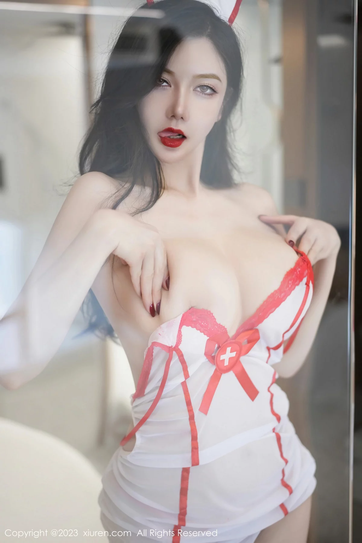 秀人集.com_[XiuRen秀人网]No.7849_女神心妍小公主性感白色轻透情趣护士服秀丰满身材惹火诱惑写真68P