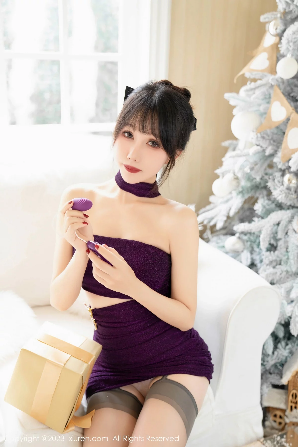 秀人集.com_[XiuRen秀人网]No.7860_模特波巧酱圣诞主题半脱露性感灰色蕾丝内衣秀凹凸身材诱惑写真79P