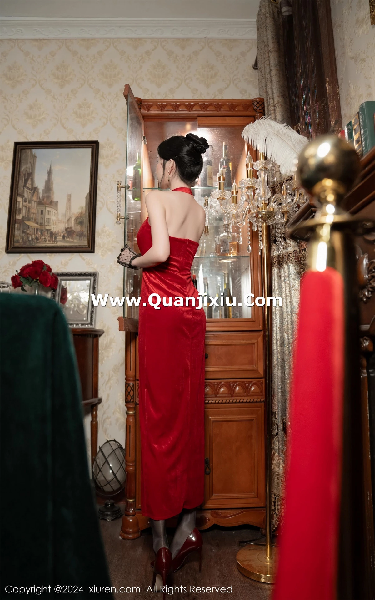 秀人集.com_[XiuRen秀人网]No.8097_女神周于希Sally荷官角色扮演红色露肩服饰配无内黑丝诱惑写真106P