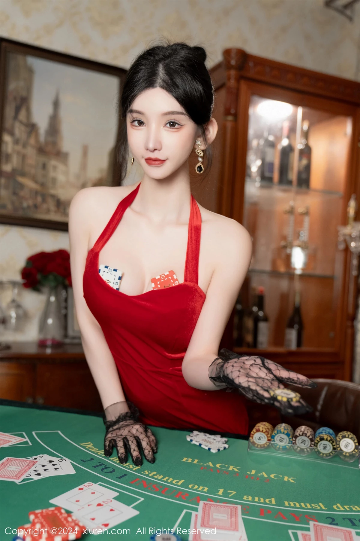 秀人集.com_[XiuRen秀人网]No.8097_女神周于希Sally荷官角色扮演红色露肩服饰配无内黑丝诱惑写真106P