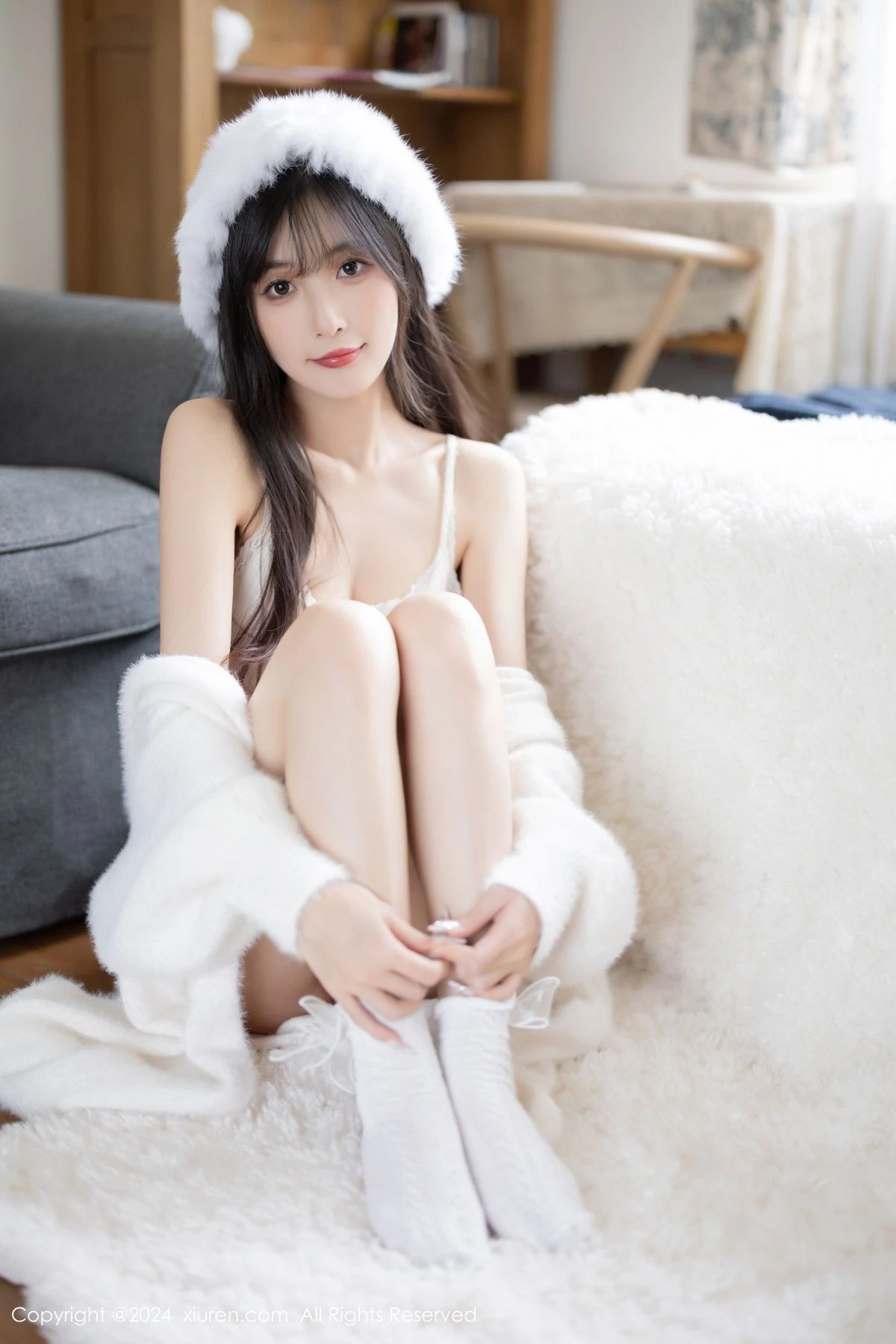 秀人集.com_[XiuRen秀人网]No.8307_模特林星阑性感白色连衣长裙露白色吊带内衣秀曼妙身姿诱惑写真82P