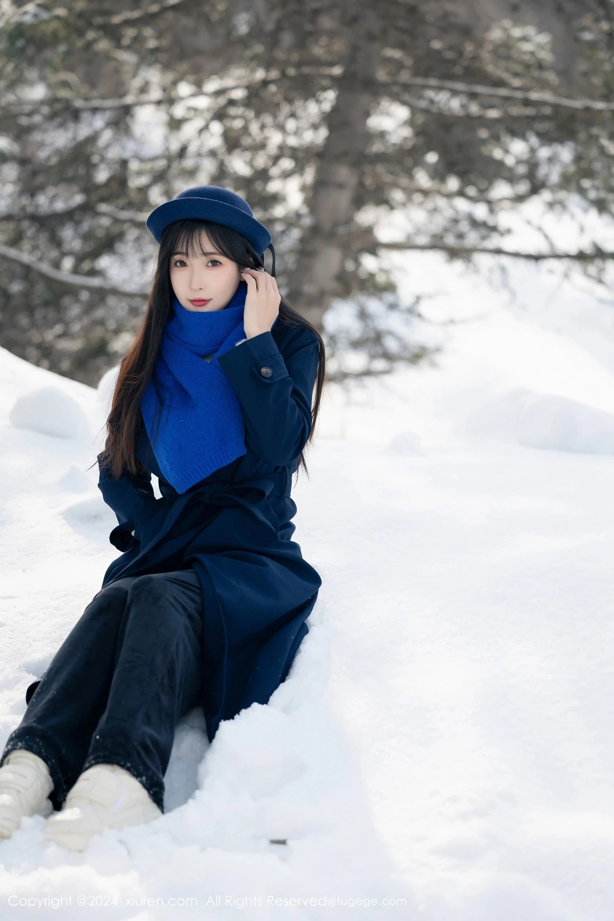 秀人集.com_[XiuRen秀人网]No.8325_模特林星阑雪地场景+性感黑色蕾丝情趣内衣配黑丝吊袜诱惑写真88P