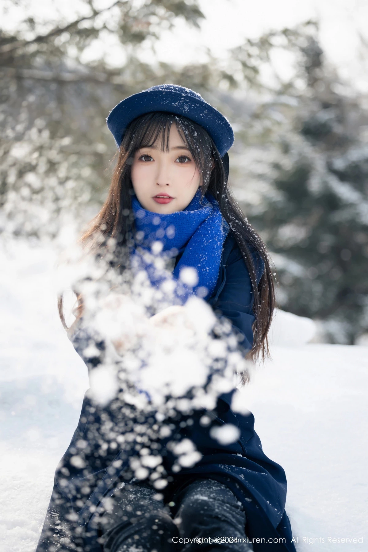 秀人集.com_[XiuRen秀人网]No.8325_模特林星阑雪地场景+性感黑色蕾丝情趣内衣配黑丝吊袜诱惑写真88P