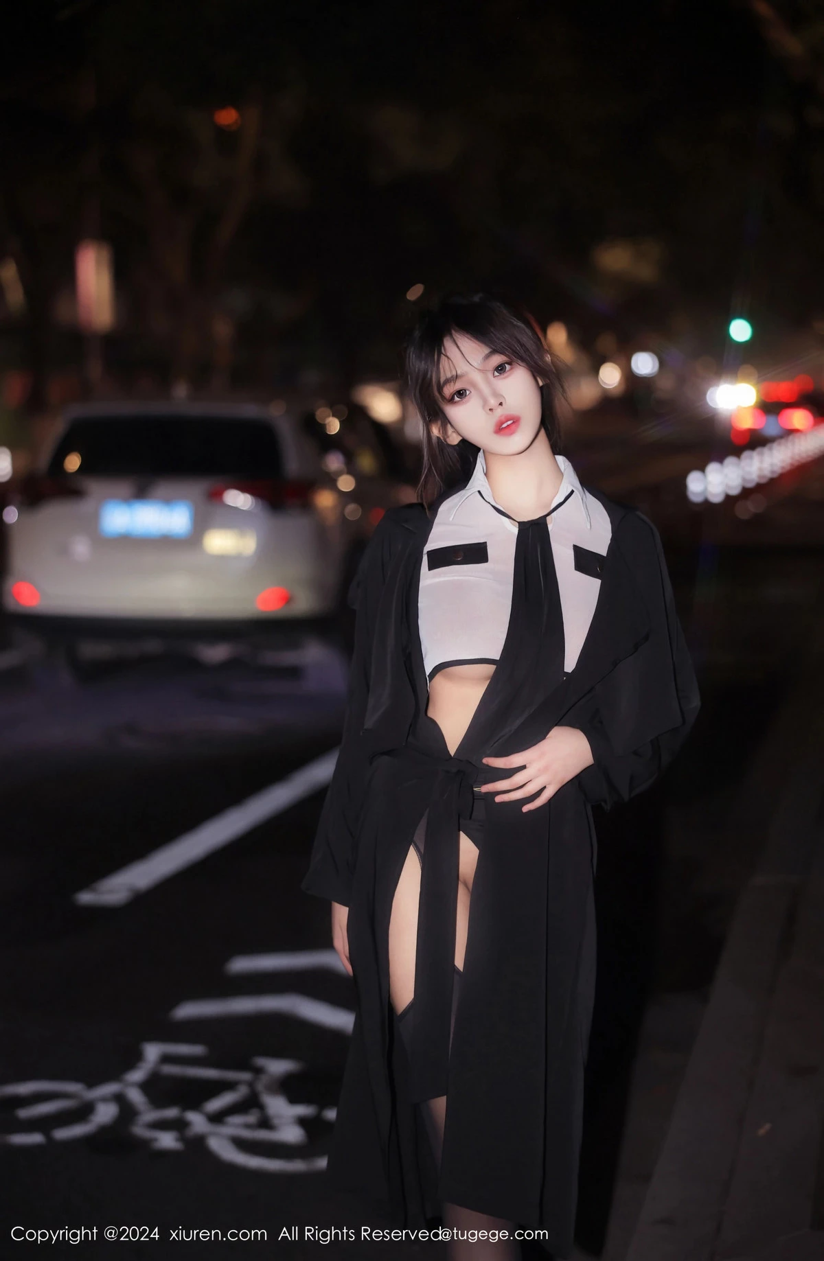 秀人集.com_[XiuRen秀人网]No.8265_新人模特王心悦性感白色薄透情趣制服配黑丝吊袜撩人诱惑写真77P