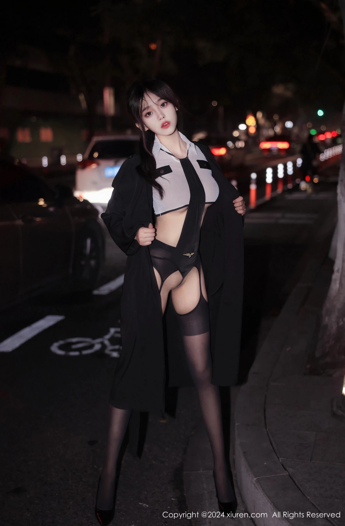 秀人集.com_[XiuRen秀人网]No.8265_新人模特王心悦性感白色薄透情趣制服配黑丝吊袜撩人诱惑写真77P