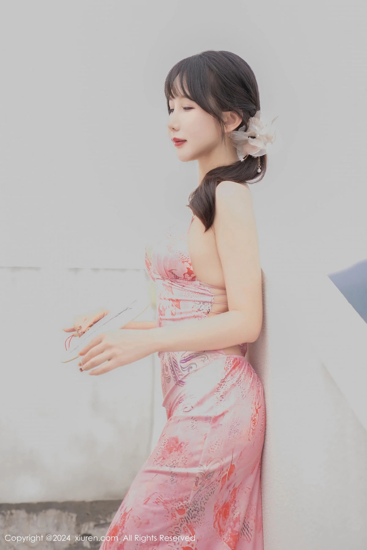 秀人集.com_[XiuRen秀人网]No.8535_模特波巧酱性感粉色露背连衣裙配开档肉丝秀曼妙身姿诱惑写真80P