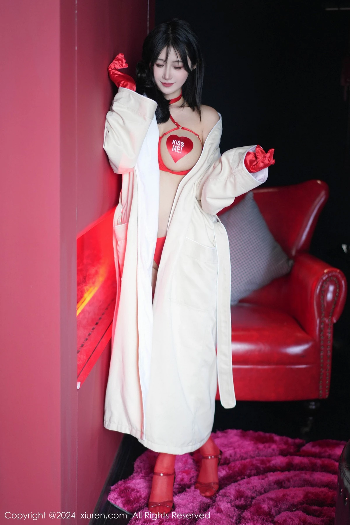 秀人集.com_[XiuRen秀人网]No.8555_模特laura阿姣性感红色情趣内衣配红色丝袜秀曼妙身姿诱惑写真95P