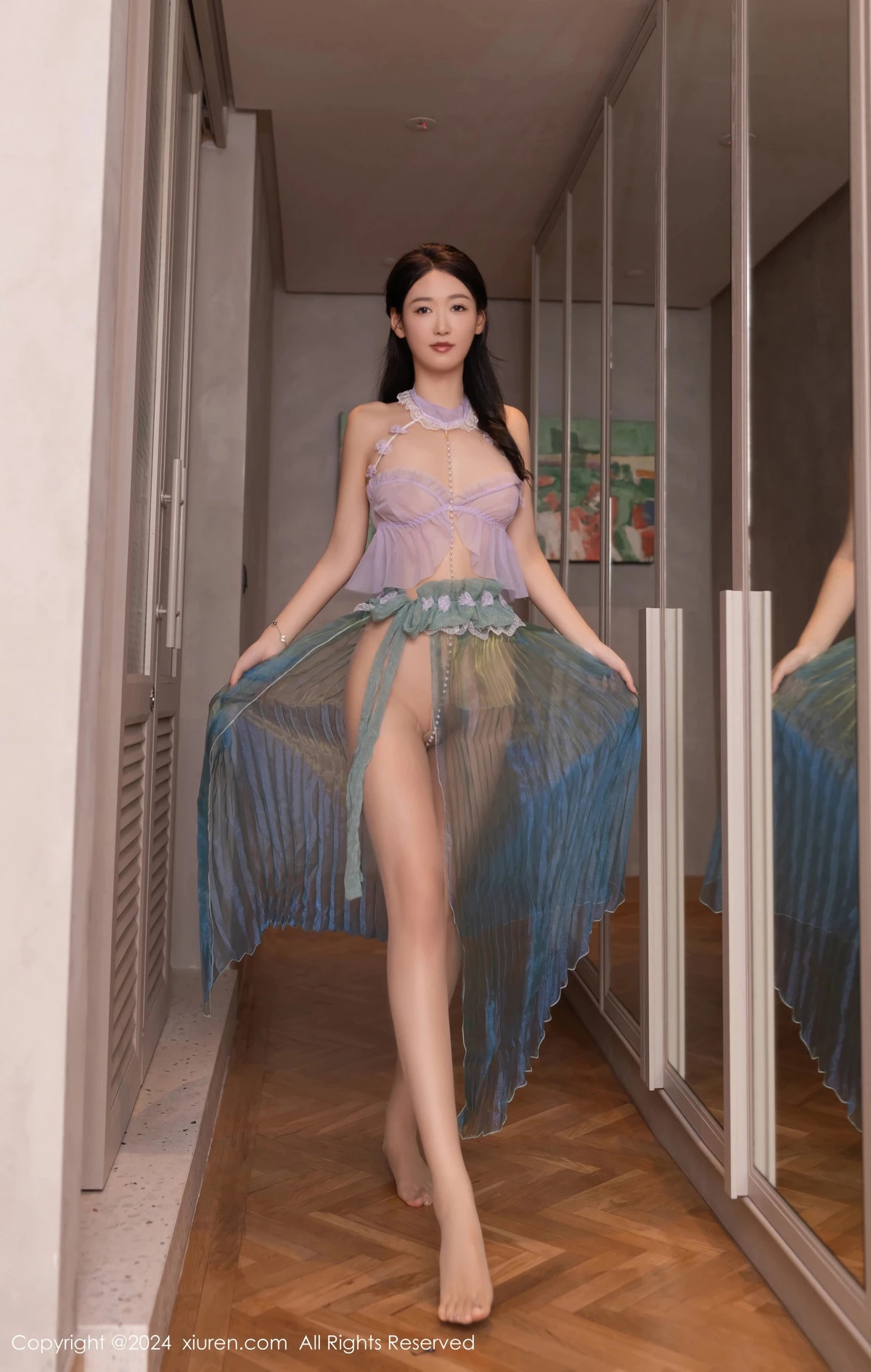 秀人集.com_[XiuRen秀人网]No.8644_模特唐安琪性感浅色轻透古风服饰配超薄肉丝秀曼妙身姿诱惑写真80P