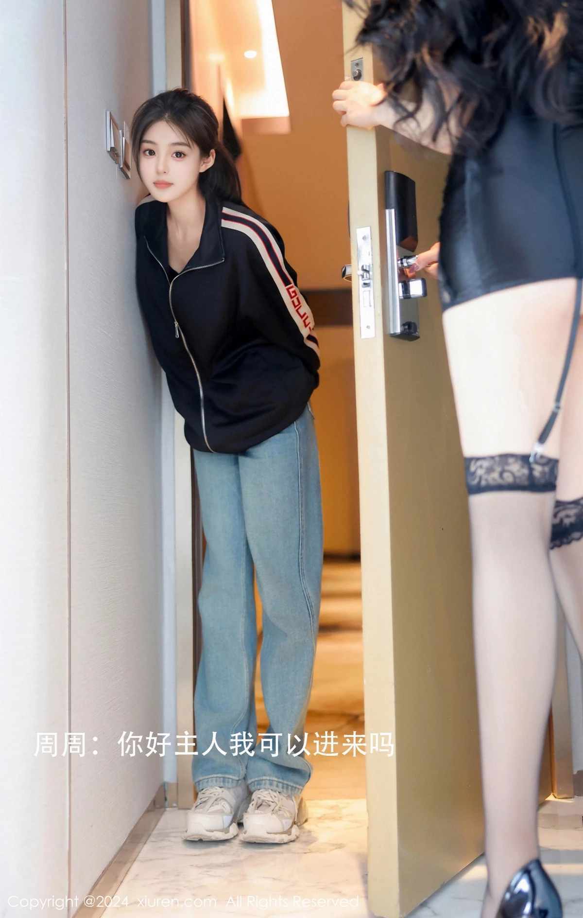 秀人集.com_[XiuRen秀人网]No.8668_模特合集周周不吃香菜私房性感姐妹花黑色内衣完美诱惑写真85P