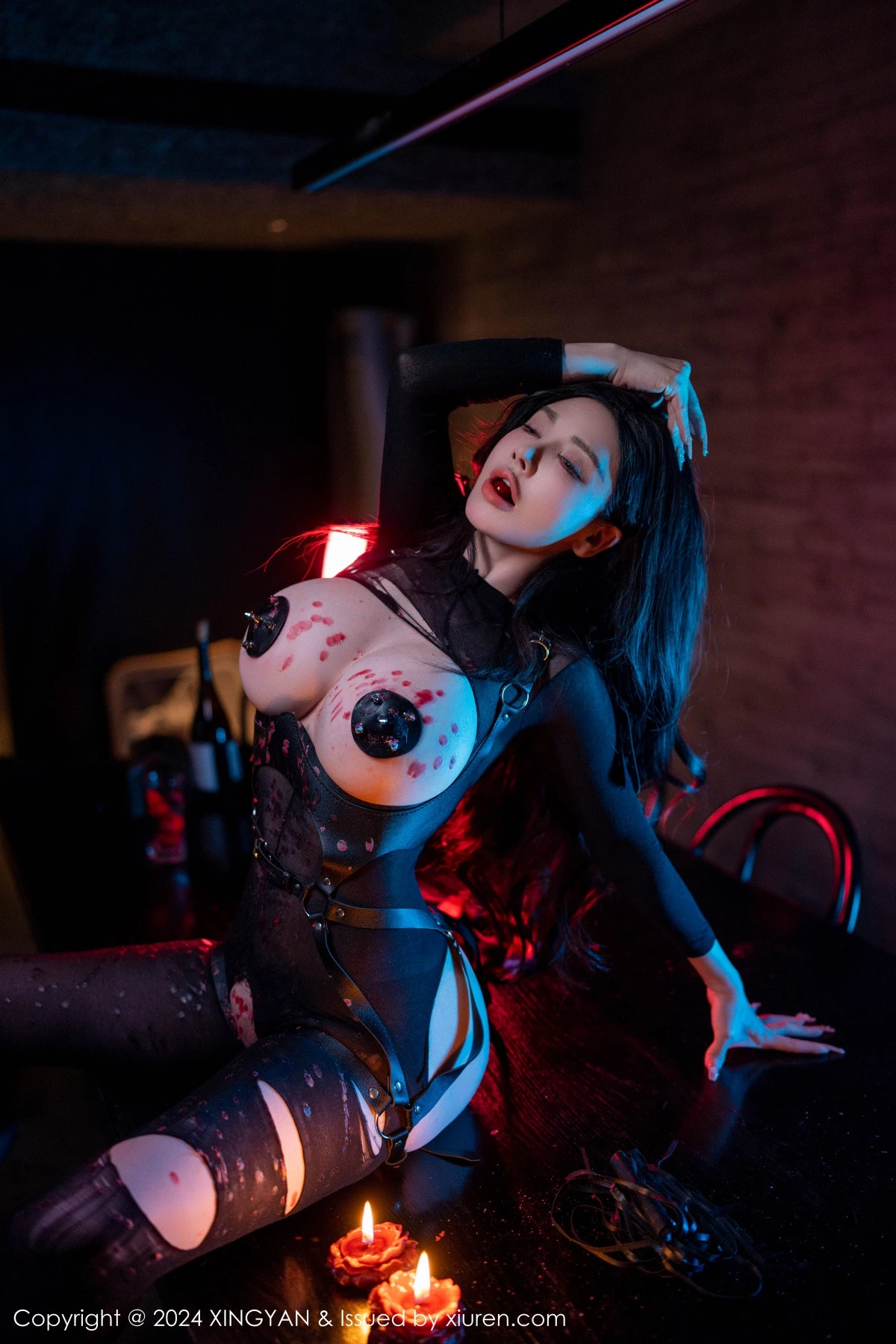 秀人集.com_[XINGYAN星颜社]VOL.248_模特潘思沁性感黑色轻透网纱连体衣秀巨乳肥臀惹火诱惑写真81P