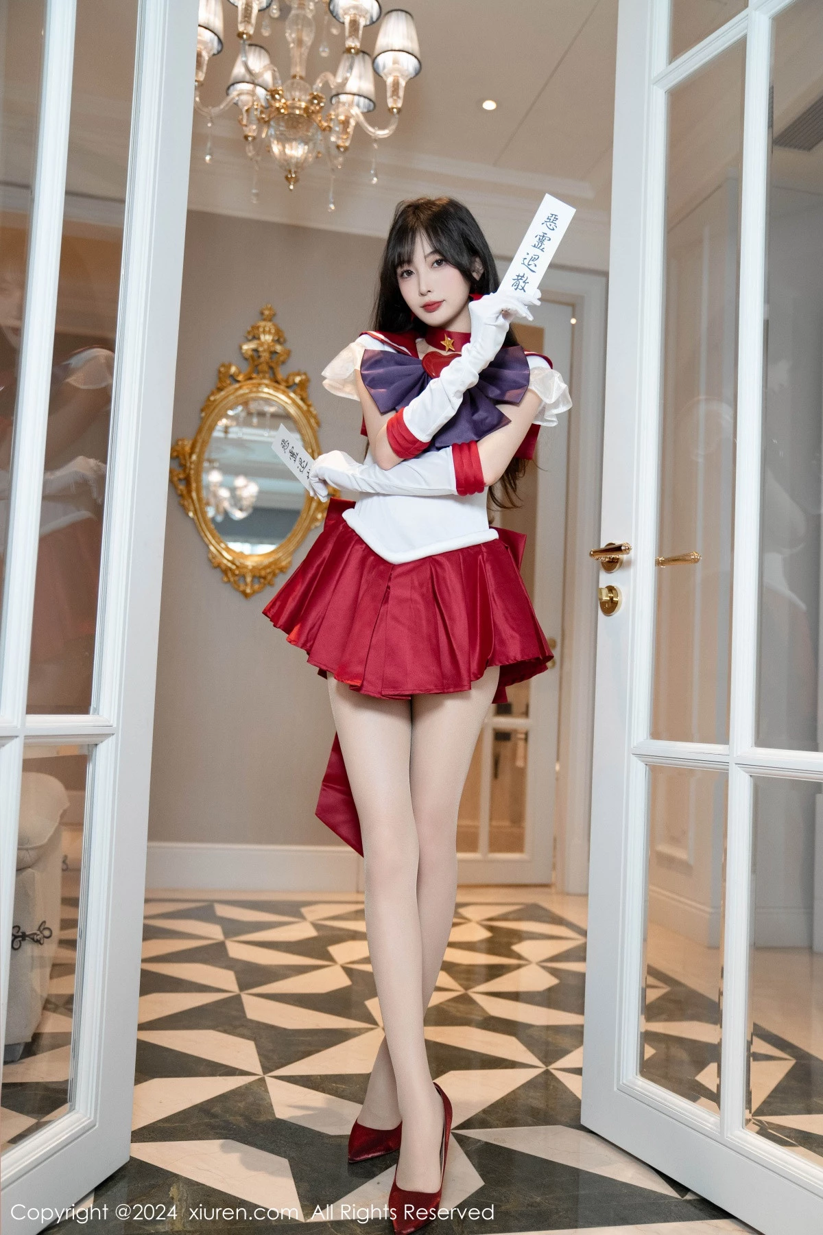秀人集.com_[XiuRen秀人网]No.8800_模特林星阑性感白色上衣配红短裙露超薄肉丝秀曼妙身姿诱惑写真80P