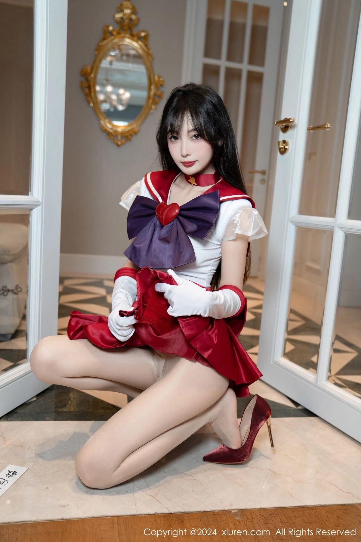 秀人集.com_[XiuRen秀人网]No.8800_模特林星阑性感白色上衣配红短裙露超薄肉丝秀曼妙身姿诱惑写真80P