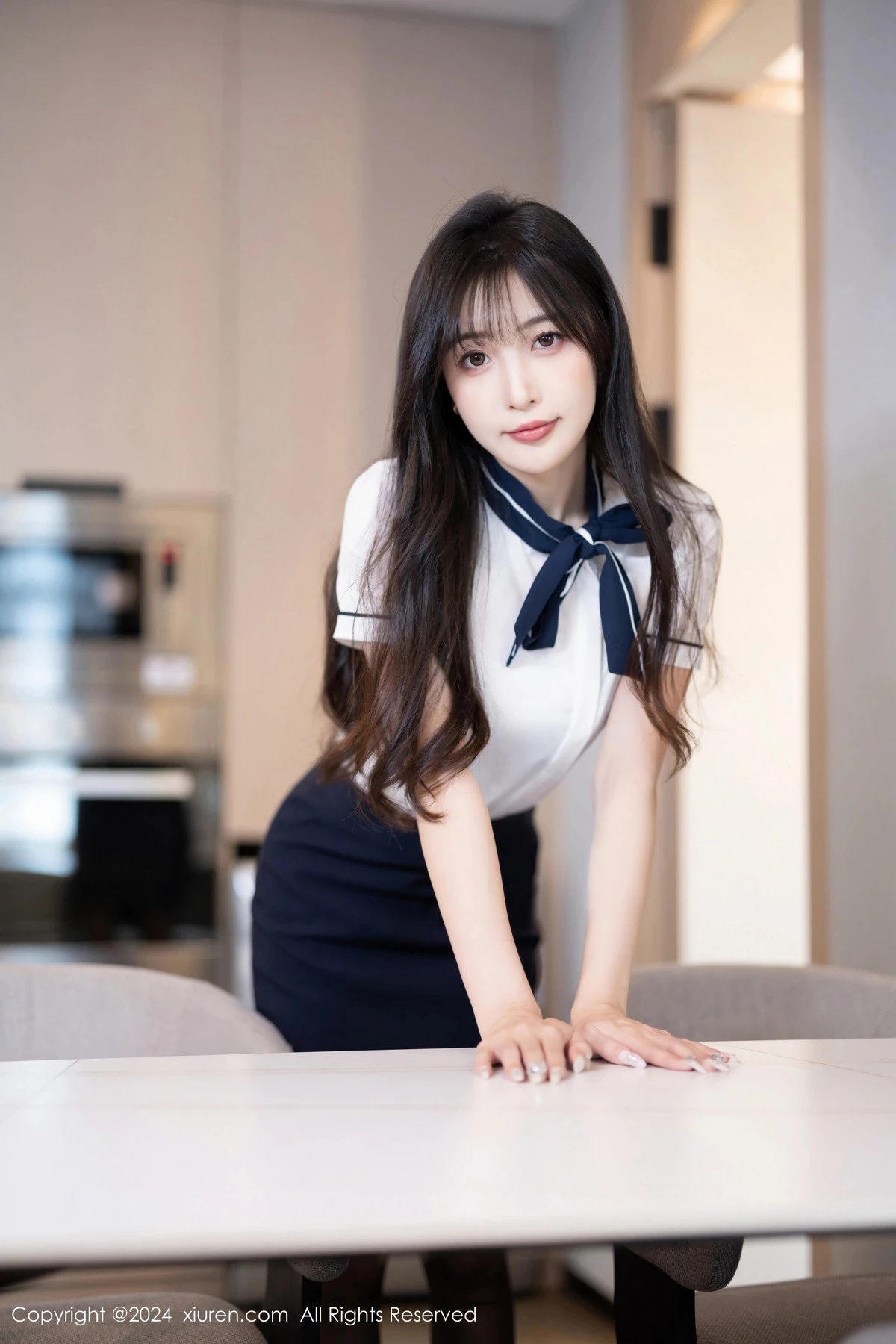 秀人集.com_[XiuRen秀人网]No.8727_模特林星阑性感深色制服露黑色内衣配黑丝吊袜秀曼妙身姿诱惑写真91P