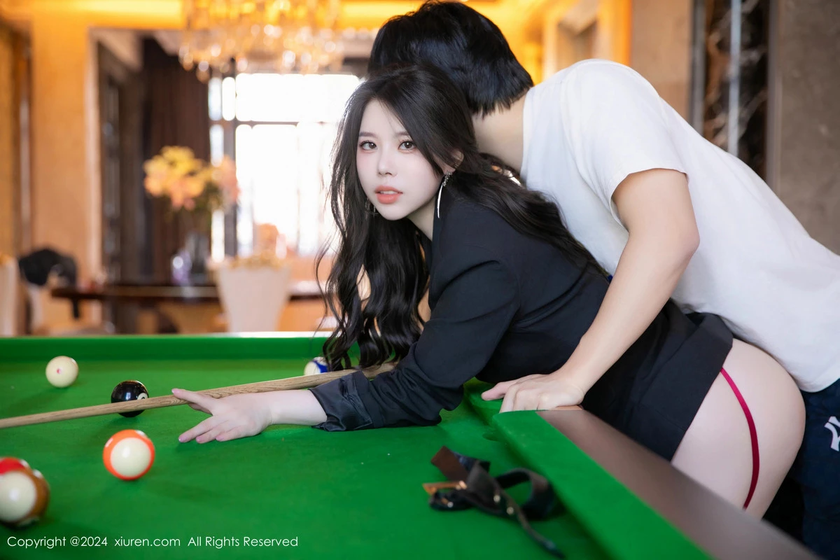 秀人集.com_[XiuRen秀人网]No.8946_模特白茹雪abby台球主题性感蕾丝内衣配黑丝吊袜秀美腿诱惑写真76P