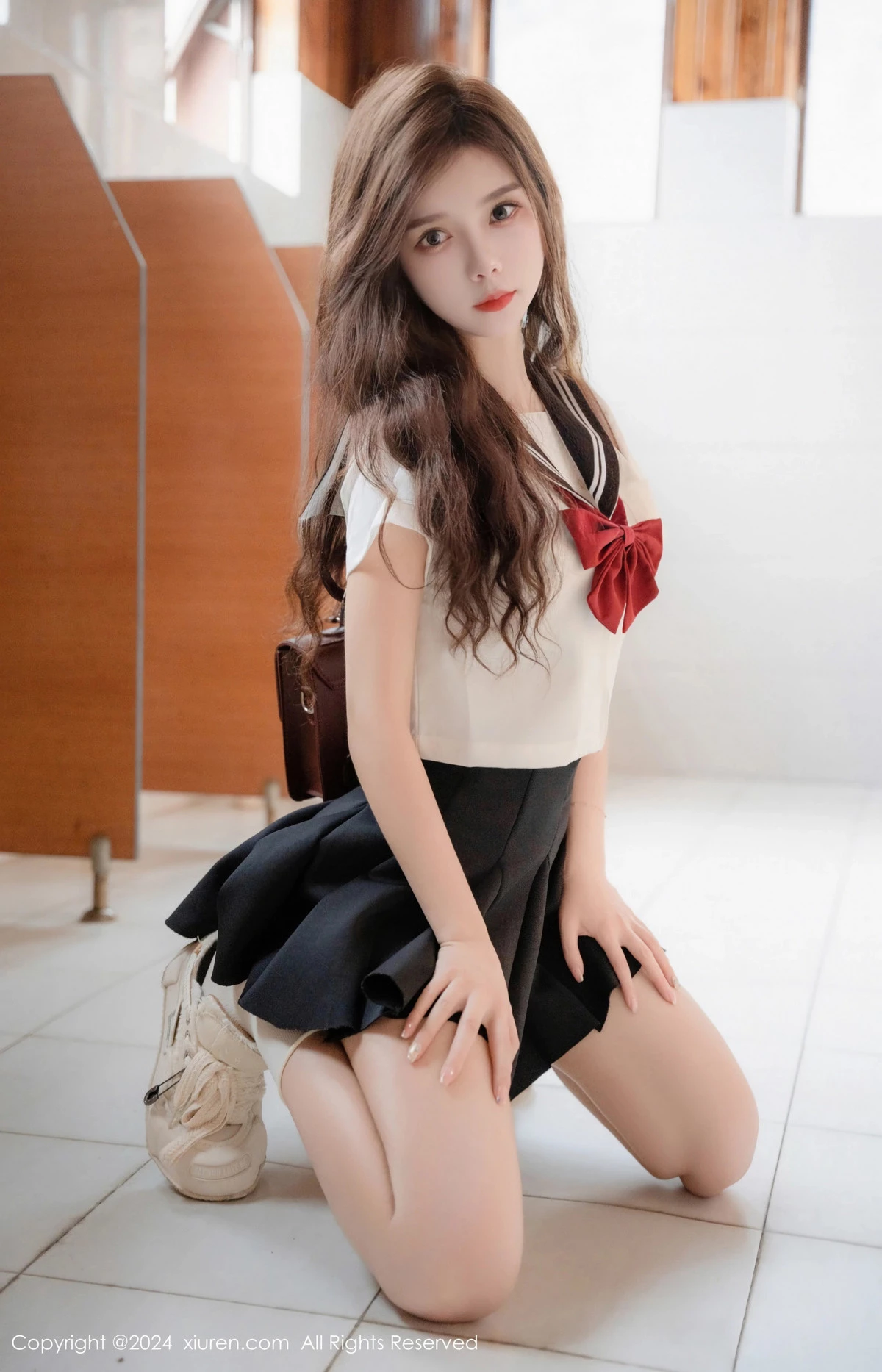 秀人集.com_[XiuRen秀人网]No.8948_新人模特拍黄瓜girl性感JK制服露白色蕾丝内衣秀曼妙身姿诱惑写真81P