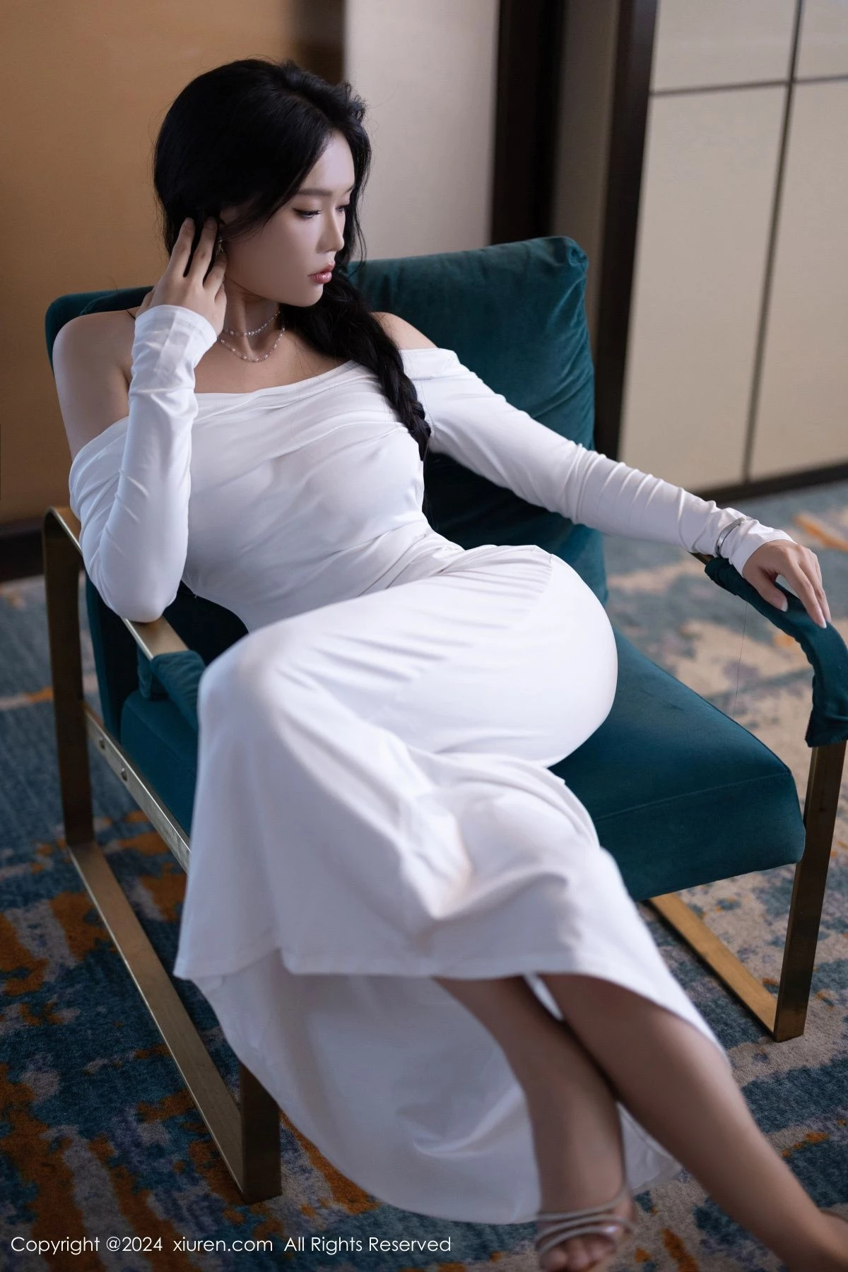 秀人集.com_[XiuRen秀人网]No.9115_模特娜比性感白色连衣裙+黑色蕾丝情趣内衣秀凹凸身材诱惑写真81P