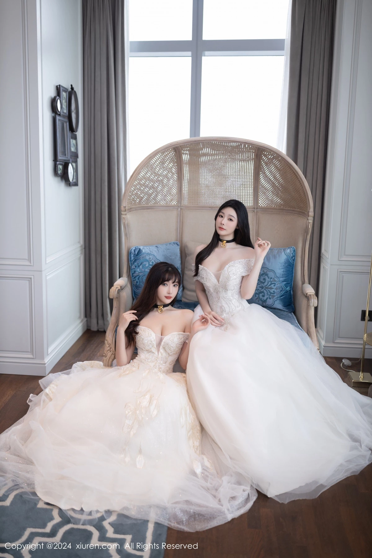 秀人集.com_[XiuRen秀人网]No.9240_模特合集女神小逗逗＆陆萱萱性感白色内衣秀完美身材诱惑写真80P