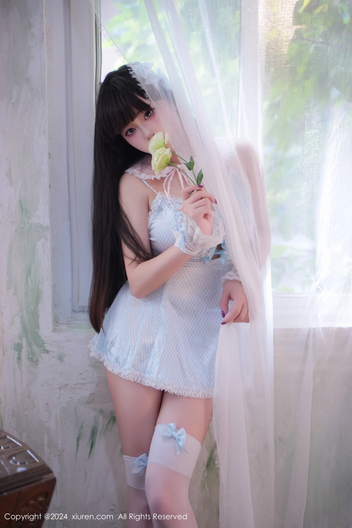 秀人集.com_[XiuRen秀人网]No.9258_新人模特正妹Abby性感女仆装扮配白丝袜秀丰满身材惹火诱惑写真68P