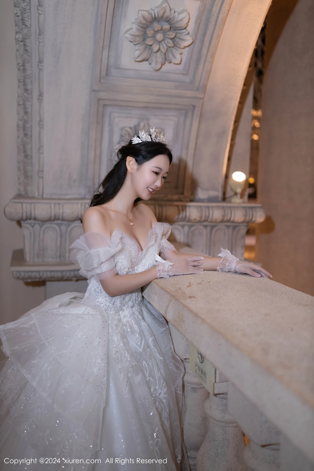 秀人集.com_[XiuRen秀人网]No.9283_模特唐安琪性感白色婚纱露白色内衣配超薄肉丝秀美腿诱惑写真86P