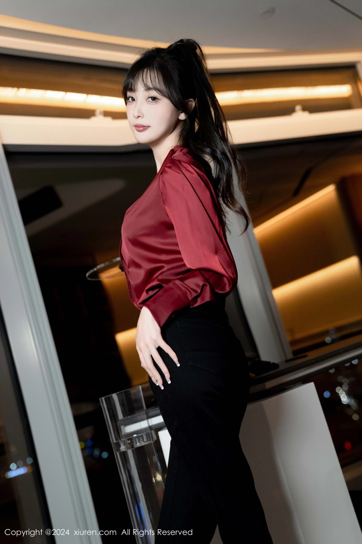 秀人集.com_[XiuRen秀人网]No.9299_模特林星阑私房性感黑色蕾丝内衣配开档黑丝秀曼妙身姿诱惑写真94P