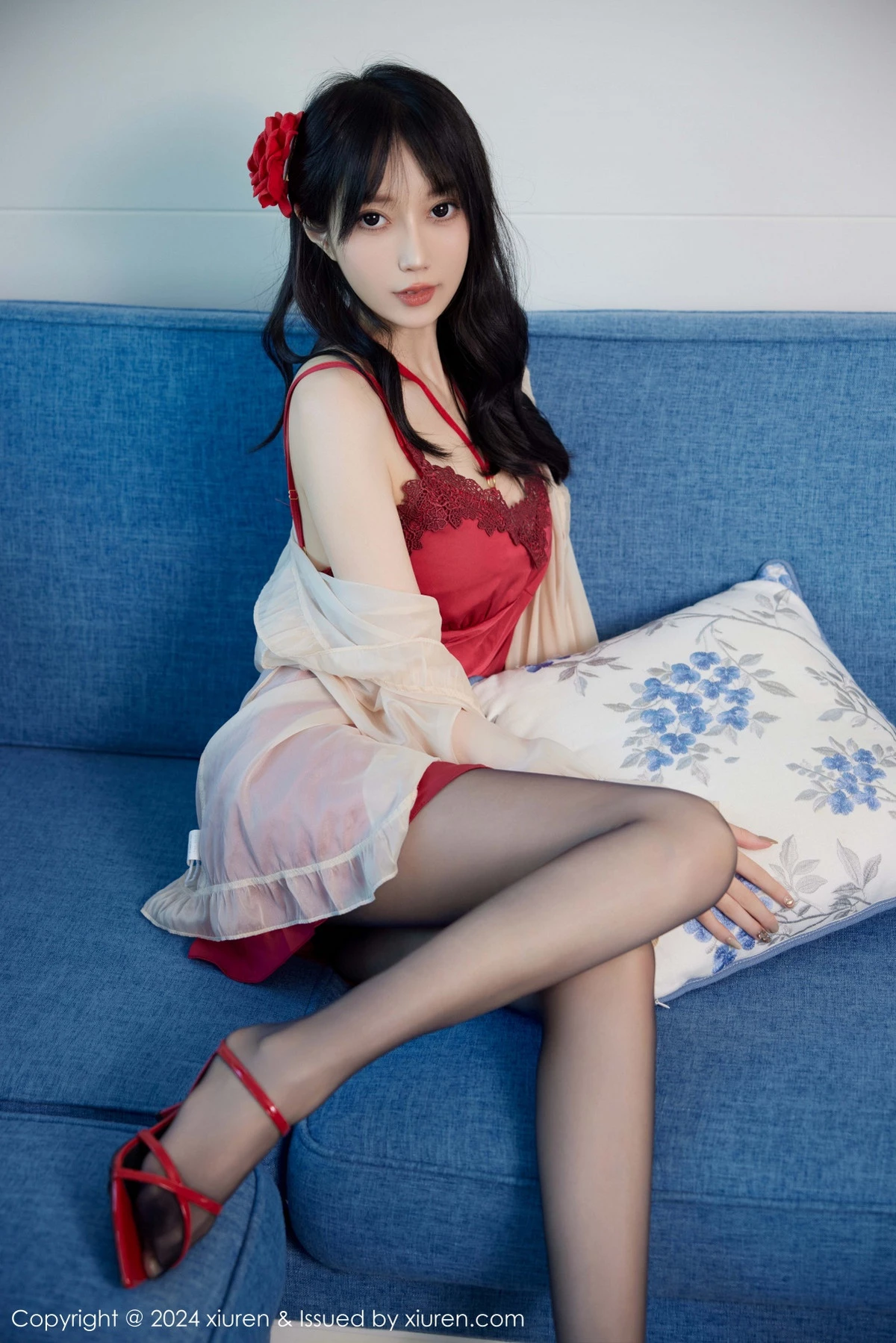 秀人集.com_[XiuRen秀人网]No.9488_模特玥儿玥er性感红色睡裙露红色内衣配超薄黑色秀美腿诱惑写真79P