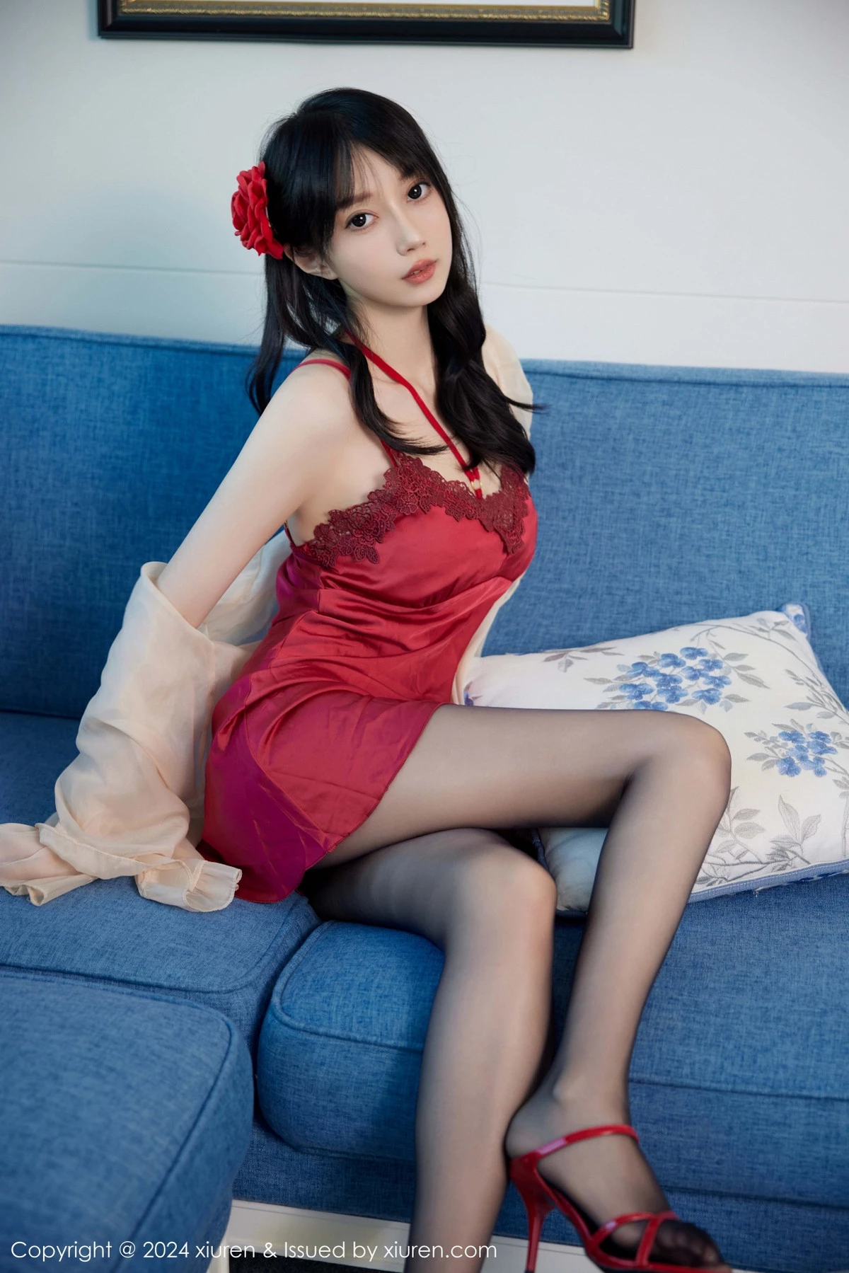 秀人集.com_[XiuRen秀人网]No.9488_模特玥儿玥er性感红色睡裙露红色内衣配超薄黑色秀美腿诱惑写真79P