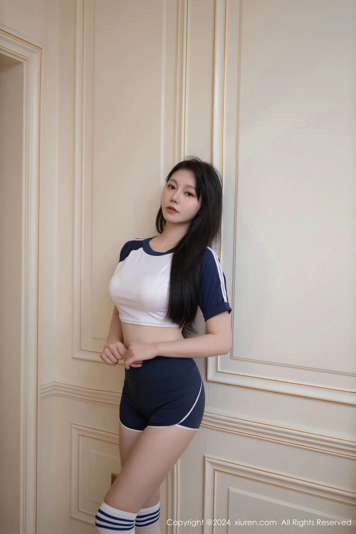 秀人集.com_[XiuRen秀人网]No.9506_模特安然anran性感运动服露白色内衣配白丝袜秀柔美身姿诱惑写真80P