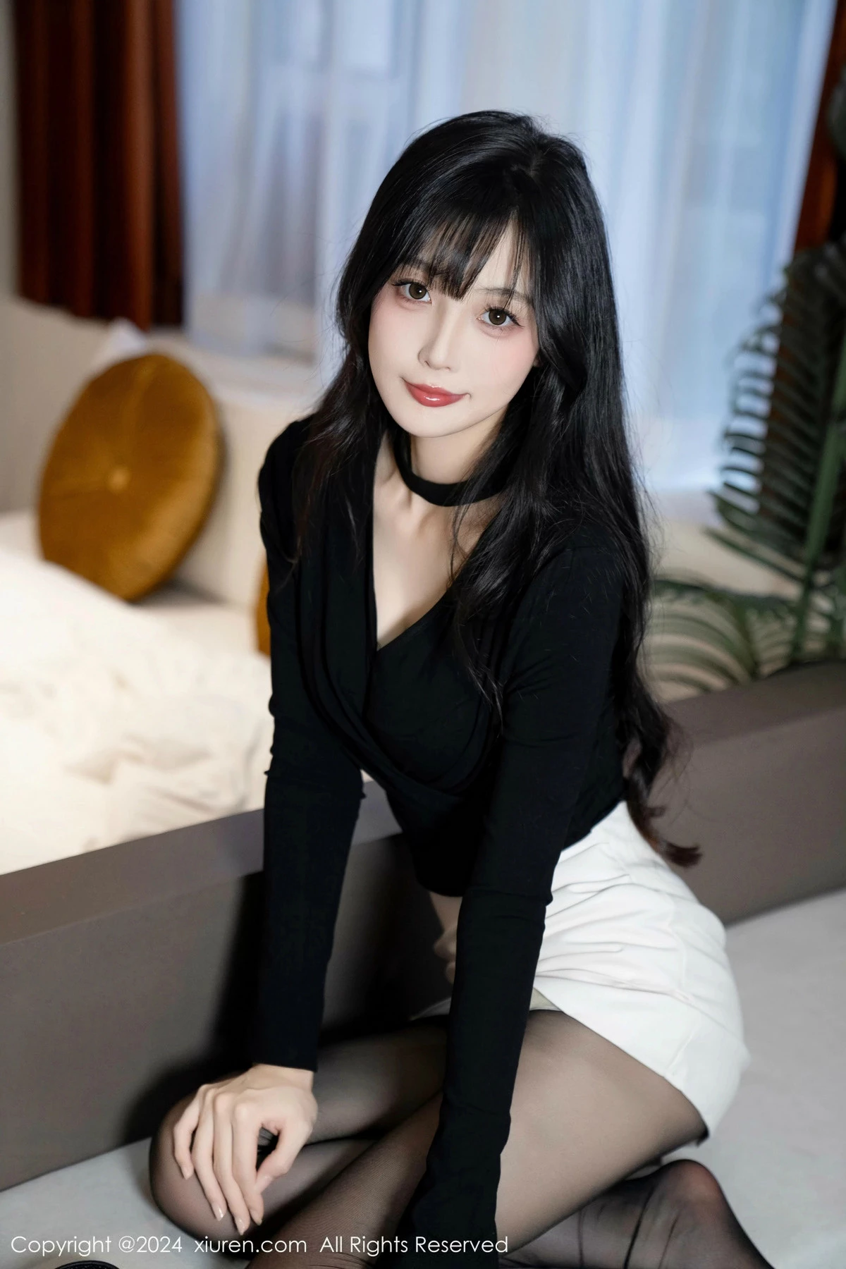 秀人集.com_[XiuRen秀人网]No.9691_模特林星阑性感墨绿色内衣配超薄黑丝秀曼妙身姿迷人诱惑写真100P