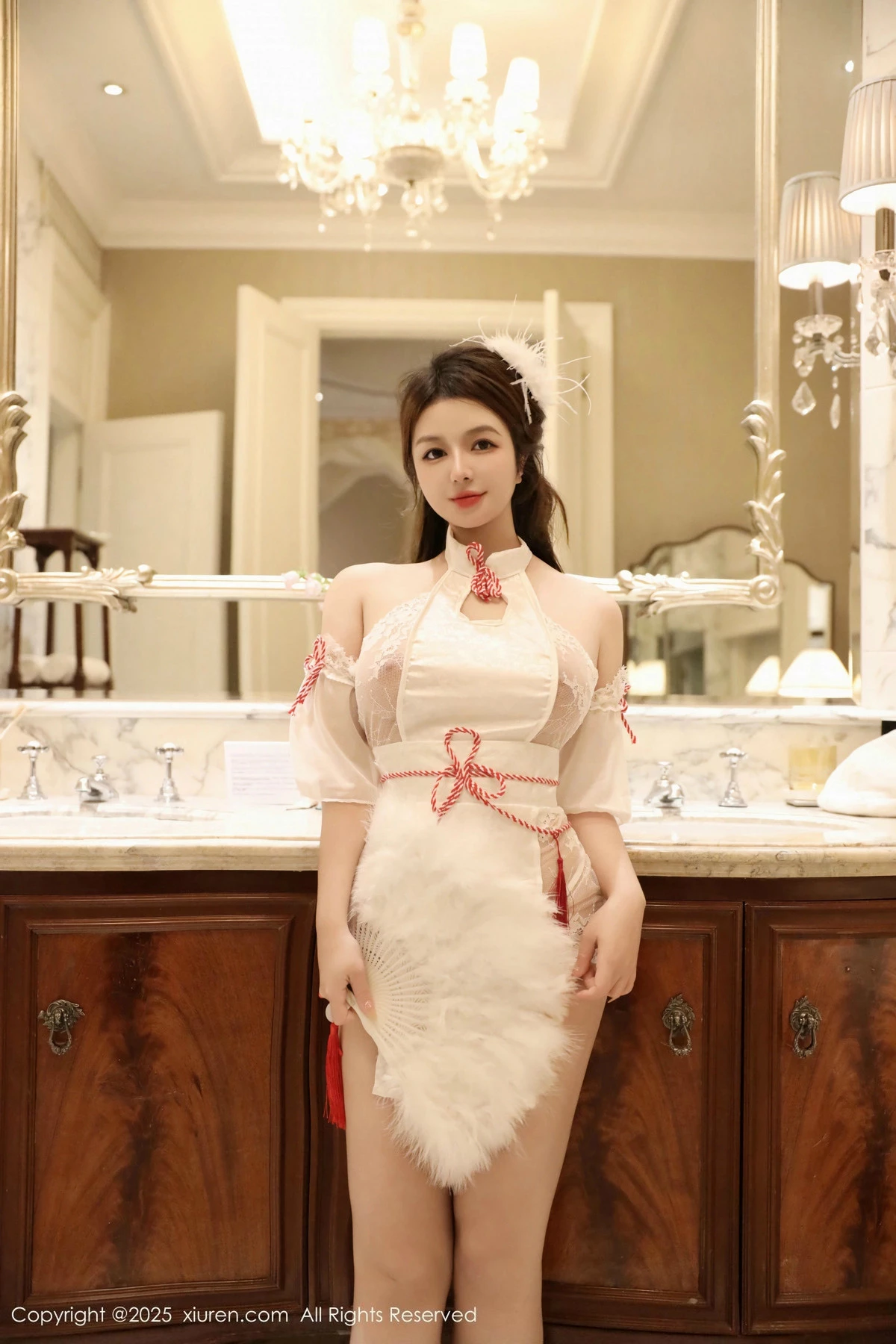 秀人集.com_[XiuRen秀人网]No.9698_模特沈思怡性感白色旗袍露白色情趣内衣秀丰腴身材完美诱惑写真61P