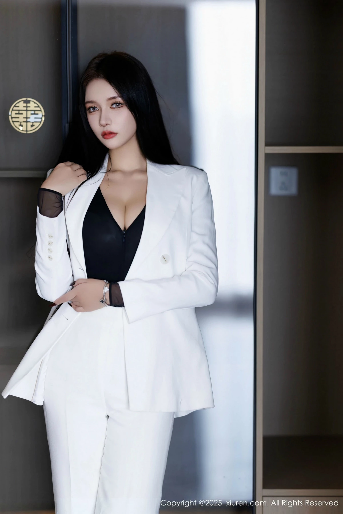 秀人集.com_[XiuRen秀人网]No.9755_模特娜比性感黑色情趣内衣配黑丝吊袜秀凹凸身材完美诱惑写真91P