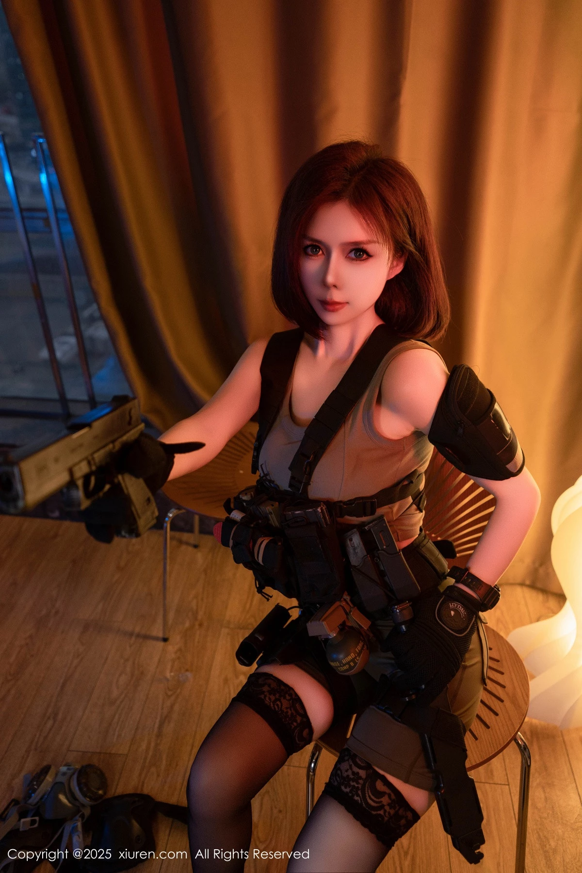 秀人集.com_[XiuRen秀人网]No.9759_模特白芷yy性感美女战士装扮黑色内衣配黑丝袜秀曼妙身姿诱惑写真94P