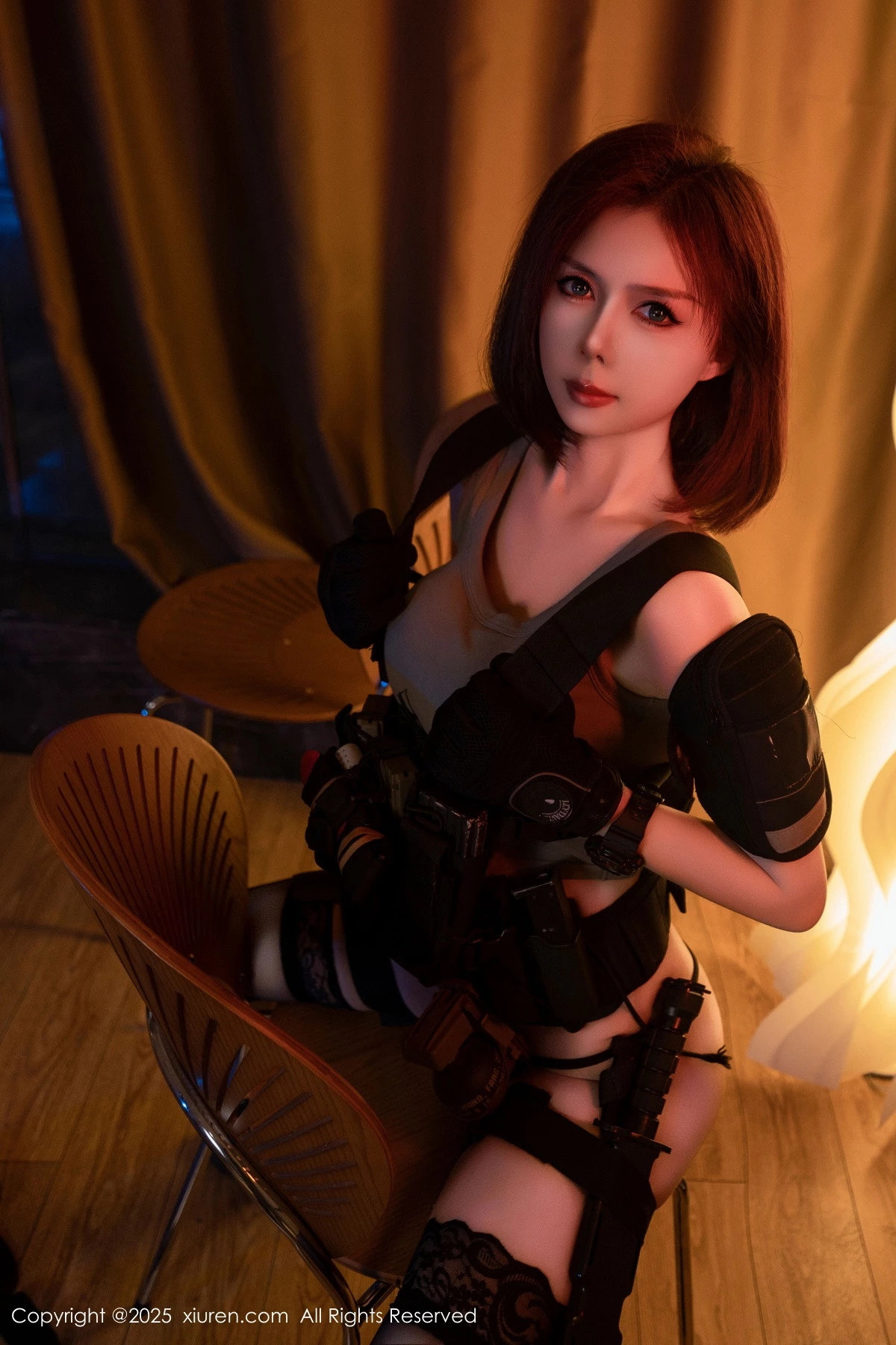 秀人集.com_[XiuRen秀人网]No.9759_模特白芷yy性感美女战士装扮黑色内衣配黑丝袜秀曼妙身姿诱惑写真94P