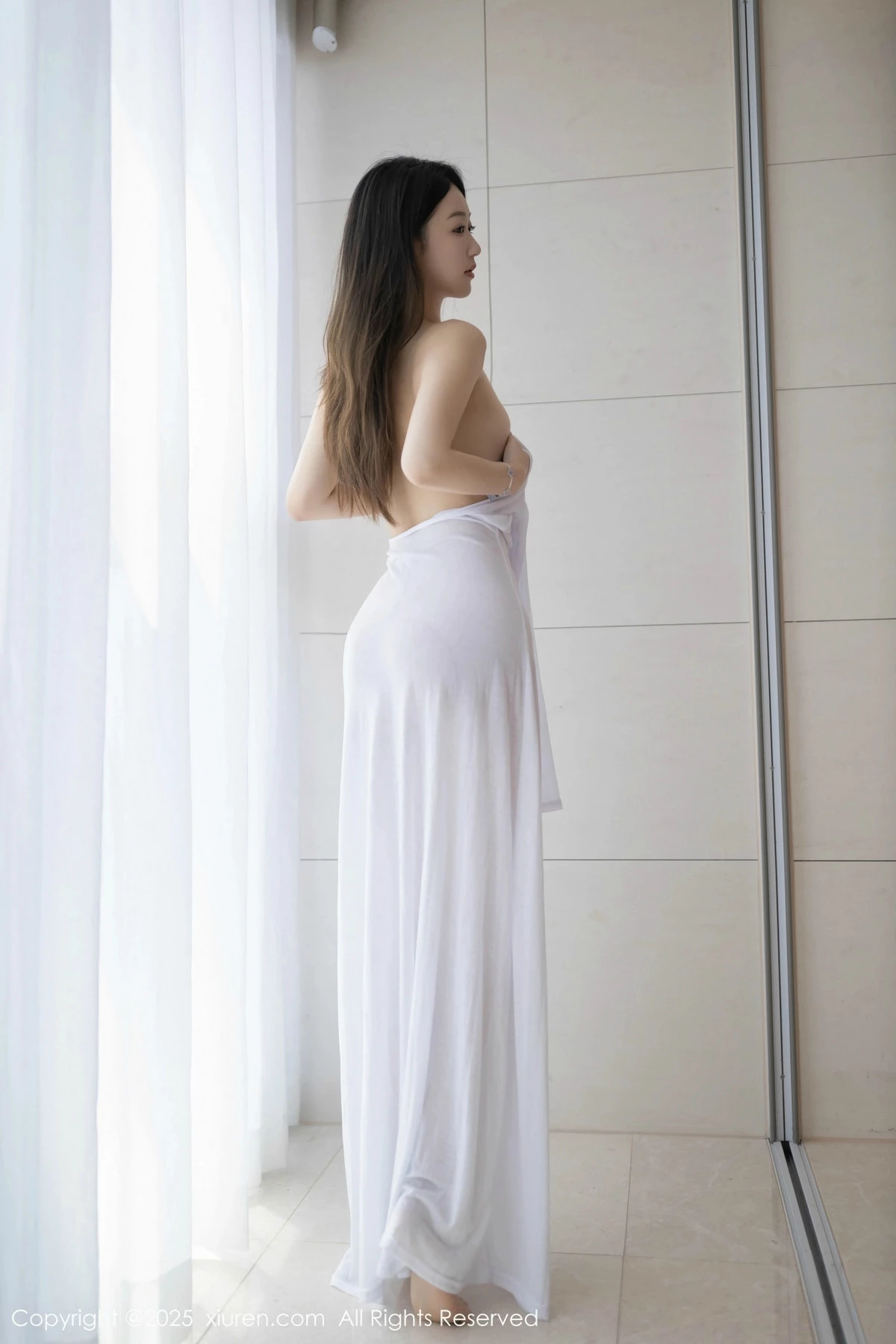 秀人集.com_[XiuRen秀人网]No.9840_模特唐安琪性感白色连衣长裙配开档肉丝秀曼妙身姿撩人诱惑写真84P