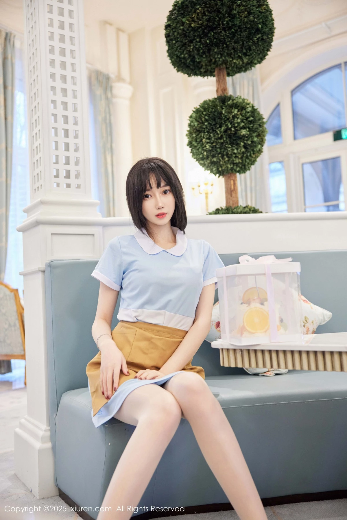 秀人集.com_[XiuRen秀人网]No.9864_模特玥儿玥er性感蓝色连衣短裙配超薄肉丝秀曼妙身材诱惑写真82P