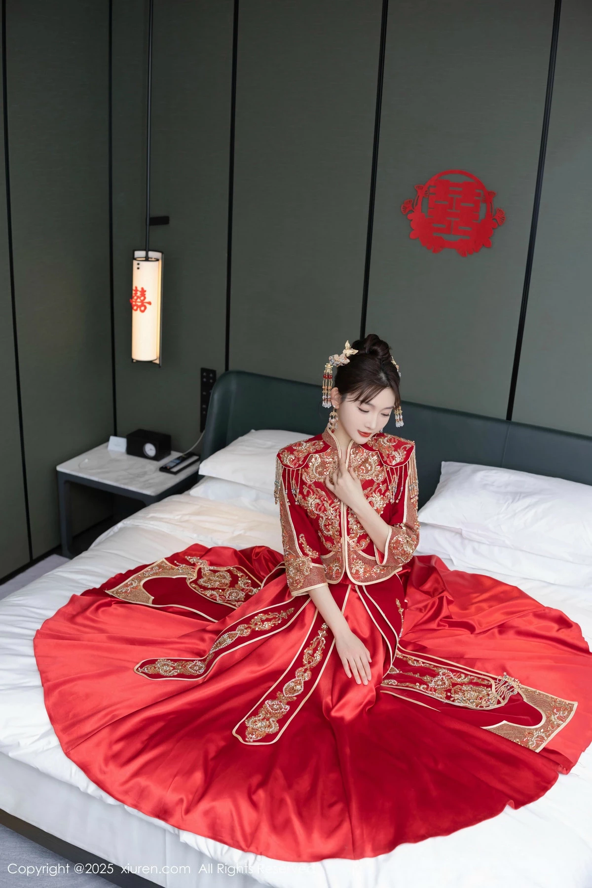 秀人集.com_[XiuRen秀人网]No.9770_模特陆萱萱性感新娘装露红色内衣配超薄肉丝秀柔美身材诱惑写真82P