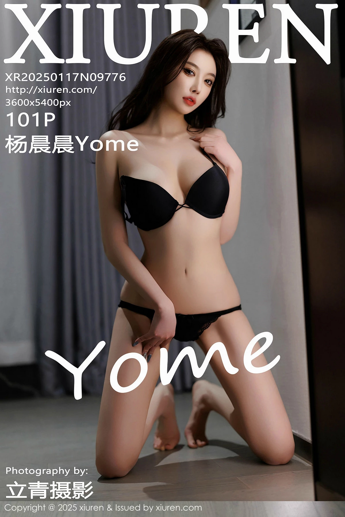 秀人集.com_[XiuRen秀人网]No.9776_女神杨晨晨Yome黑色连衣短裙露黑色内衣配开档黑丝极致魅惑写真101P