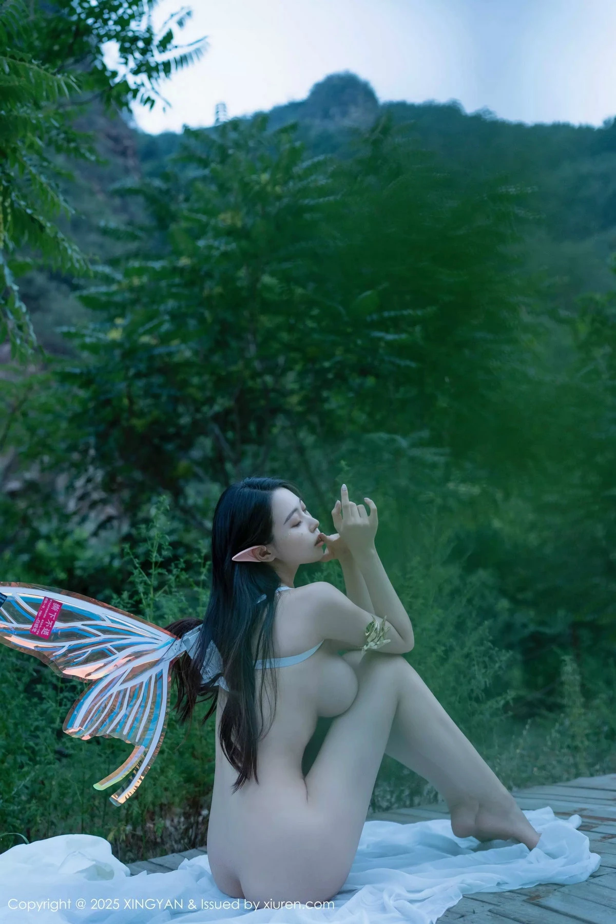 秀人集.com_[XINGYAN星颜社]VOL.314_模特清妙精灵装扮性感白色连衣长裙秀翘臀美腿惹火诱惑写真60P