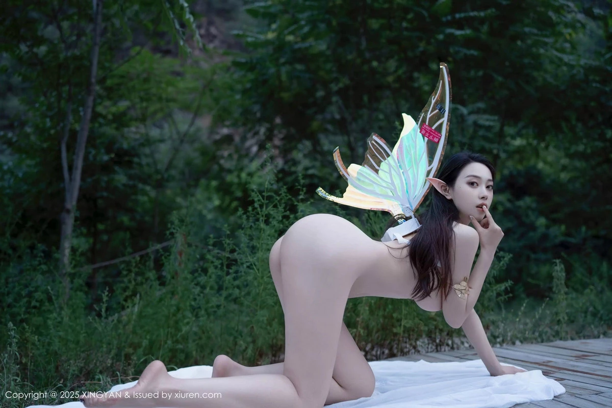 秀人集.com_[XINGYAN星颜社]VOL.314_模特清妙精灵装扮性感白色连衣长裙秀翘臀美腿惹火诱惑写真60P