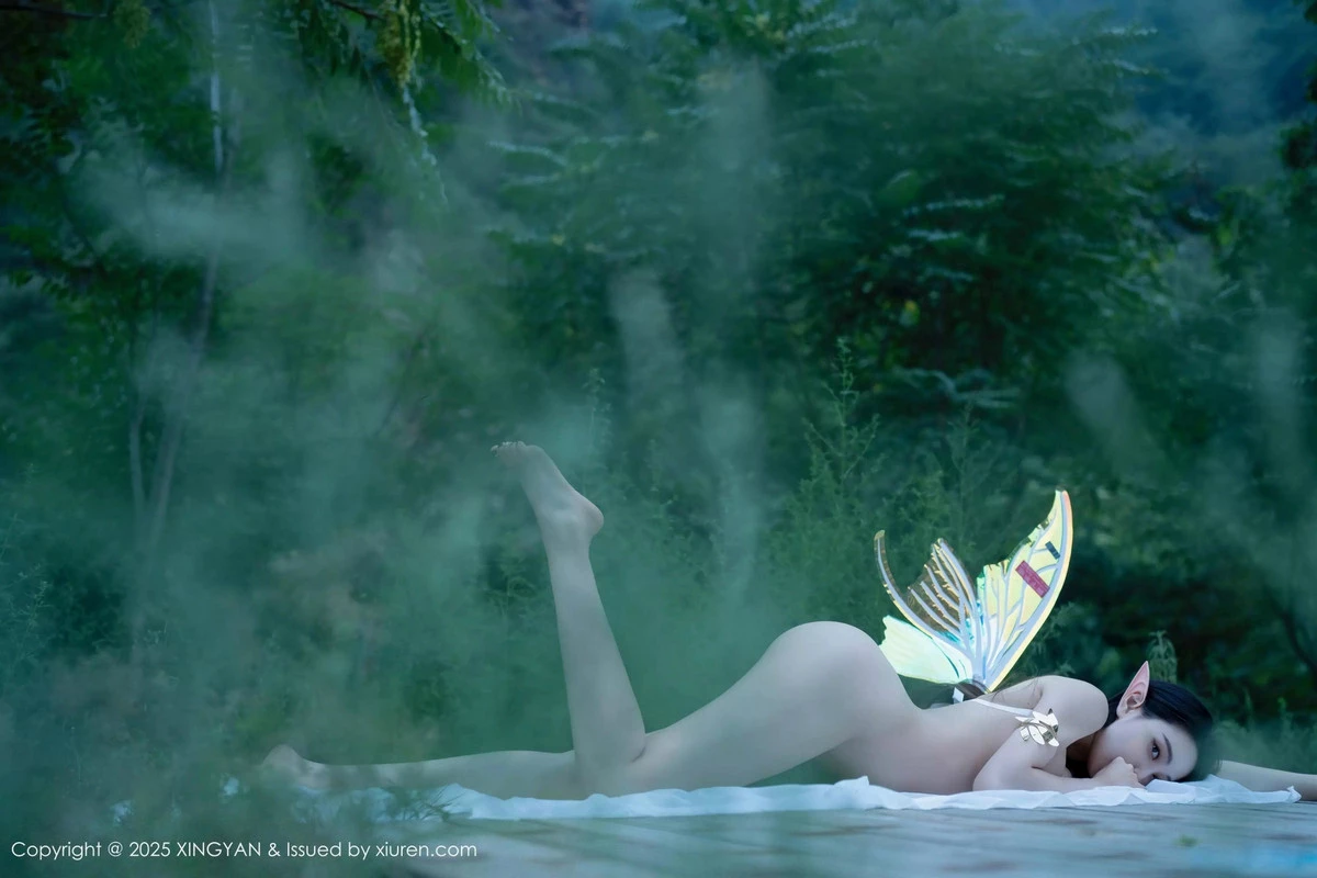 秀人集.com_[XINGYAN星颜社]VOL.314_模特清妙精灵装扮性感白色连衣长裙秀翘臀美腿惹火诱惑写真60P