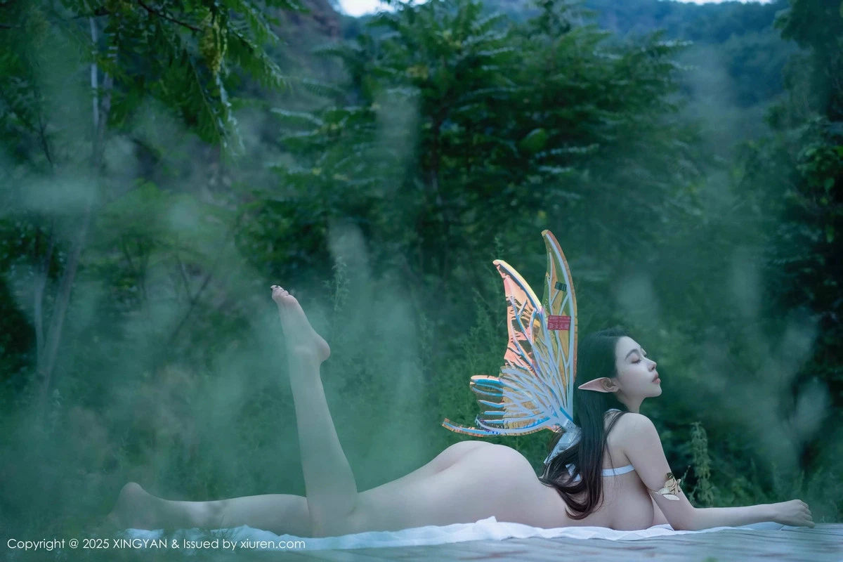 秀人集.com_[XINGYAN星颜社]VOL.314_模特清妙精灵装扮性感白色连衣长裙秀翘臀美腿惹火诱惑写真60P